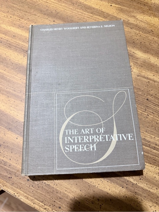 Other - The Art of Interpretative Speech Hardcover Book - Brown